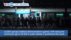 VOA60 World - More than 250 protests expected in France nationwide over changes in pensions