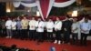 Prabowo Subianto menyampaikan rasa terima kasih kepada seluruh masyarakat Indonesia pasca penetapan kemenangan oleh KPU, hari Rabu malam (20/3). 