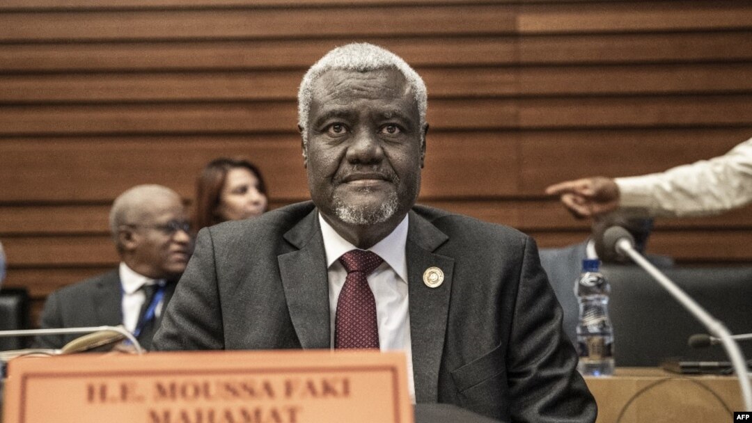 Moussa Faki Mahamat, presidente da Comissão da União Africana, Addis Abeba, 17 Fevereiro 2023