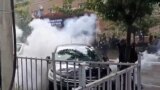 Kosovo, Zvecan, riots between Kosovo Police and demonstrators