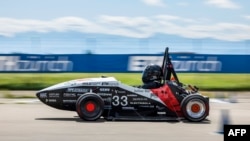 The "Mythen" electric vehicle is tested at Dubendorf airport in this photograph released by ETH Zurich on Sept. 12, 2023.