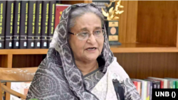 বাংলাদেশের প্রধানমন্ত্রী শেখ হাসিনা। 