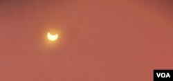 Partial solar eclipse in Washington