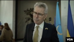 In this screen grab from video, Geoffrey R. Pyatt, the U.S. assistant secretary of state for energy resources, speaks with VOA's Myroslava Gongadze.