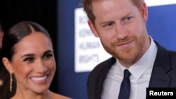 FILE - Britain's Prince Harry, Duke of Sussex, Meghan, Duchess of Sussex attend the 2022 Robert F. Kennedy Human Rights Ripple of Hope Award Gala in New York City, U.S., December 6, 2022. 