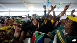 People attend Freedom Day celebrations in Pretoria, South Africa, April 27, 2024.