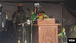 President Emmerson Mnangagwa addressing a rally in Chipinge