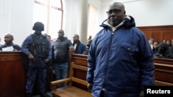 Rwandan genocide suspect Fulgence Kayishema appears in the Cape Town Magistrates Court, in Cape Town, South Africa, May 26, 2023.