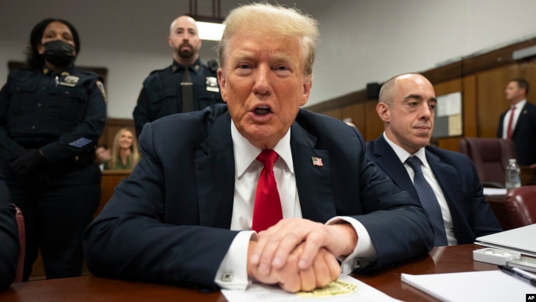 FILE - Former President Donald Trump attends his trial at Manhattan Criminal Court, May 28, 2024, in New York. 