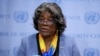 FILE - Linda Thomas-Greenfield, U.S. ambassador to the United Nations, speaks after a meeting of the U.N. Security Council at U.N. headquarters in New York, Aug. 24, 2023.