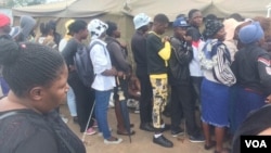 Zimbabweans registering to vote in Bulawayo.