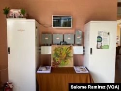 Photovoltaic generation installation that supplies energy to the Casa Pueblo headquarters. (Salome Ramirez/VOA)