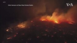 بڵێسەی ئاگر لە شارۆچکە گەشتیارییەکەی لاهاینا لە هاوایی بەرز دەبێتەوە