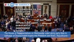 VOA60 America - US House Approves Impeachment Inquiry Into President Biden