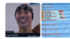 A Weibo account holder posted these screenshots of U.S. swimmer Torri Huske and a TV screen after Huske won gold in the women's 100-meter butterfly during the 2024 Paris Games.
