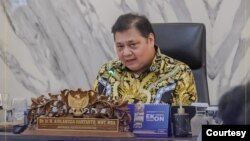 Menteri Koordinator Bidang Perekonomian Airlangga Hartarto dalam High Level Meeting Tim Pengendalian Inflasi Pusat (HLM TPIP) 2024, di Kantor Kemenko Perekonomian, Jakarta, Senin (29/01). (ekon.go.id)