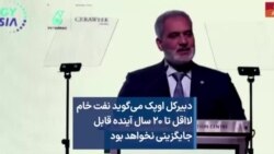 دبیرکل اوپک می‌گوید نفت خام لااقل تا ۲۰ سال آینده قابل جایگزینی نخواهد بود