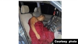 A monk was shot dead on Myingyan Road in Mandalay. (June 23, 2024) Photo- The SAC's information unit
