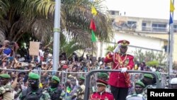 General Brice Oligui Nguema, líder do golpe militar, empossado Presidente do Gabão, Libreville, 4 Setembro 2023