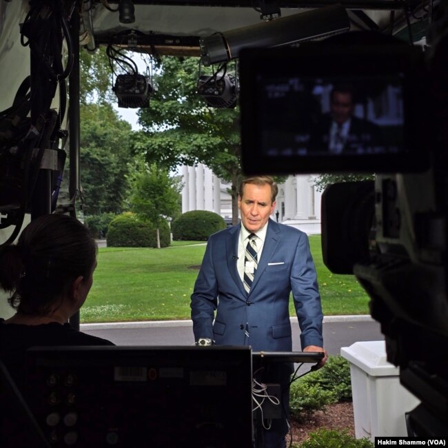 ABD Başkanı Joe Biden’ın İsrail Başbakanı Benyamin Netanyahu ile görüşmesinin ardından VOA Türkçe Beyaz Saray Muhabiri Begüm Dönmez Ersöz’e konuşan Ulusal Güvenlik İletişim Danışmanı John Kirby Ortadoğu ve diğer dış politika başlıklarında soruları yanıtladı, 25 Temmuz 2024.
