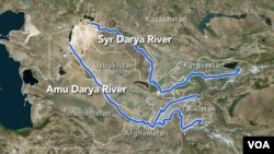 The Syr Darya and Amu Darya rivers provide water for Central Asian countries, but they are drying up.