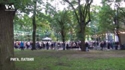 Украинцы против россиян на пикнике в Риге