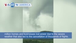 VOA60 America - Two people died after powerful storms in eastern US