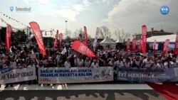 İstanbul’da hekimler şiddetsiz ve güvenceli bir ortam için yürüdü