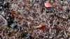 (FILE) Opposition leader Maria Corina Machado during a rally to protest official results that declared President Nicolas Maduro the winner of the July presidential election, in Caracas, Venezuela, Aug. 17, 2024. 