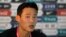 FILE - South Korea's Son Jun-ho speaks during a press conference at Al Egla Training Site 5 in Doha, Qatar, Nov. 22, 2022. Son, a star South Korean soccer player who was detained in China for nearly a year over bribery allegations has been released, March 25, 2024. 