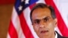 El entonces embajador de Estados Unidos en la India y actual subsecretario de Estado para Gestión y Recursos de Estados Unidos, Richard Verma, habla en la Asociación de Corresponsales Extranjeros del Sur de Asia en Nueva Delhi, India, el 19 de enero de 2017.