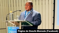 Ossufo Momade, presidente da Renamo na Conferência Democracia em África, da IDC, Lisboa, 24 Fevereiro 2023 