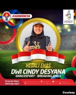 Dwi Cindy Desyana, atlet dansa kategori Breaking/BGirl Indonesia.