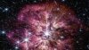 Gambar yang dirilis oleh NASA menunjukkan foto bintang Wolf-Rayet 124 (tengah) yang ditangkap oleh Teleskop Luar Angkasa James Webb pada Juni 2022. (Foto: NASA, ESA, CSA, STScI, Webb ERO Production Team via AP)