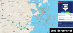 유엔 제재 대상 북한 유조선인 천마산 호가 중국 영해에 진입한 모습. 자료=MarineTraffic