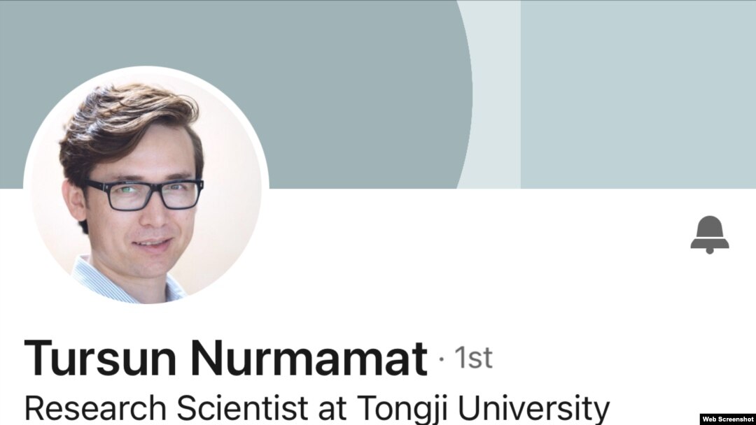 Tangkapan layar laman akun Linkedin Tursunjan Nurmamat, pakar biologi molekular dari Wilayah Otonomi Xinjiang Uighur di barat daya China. Nurmamat menghilang di China pada 2021 saat dia bekerja sebagai editor sains.