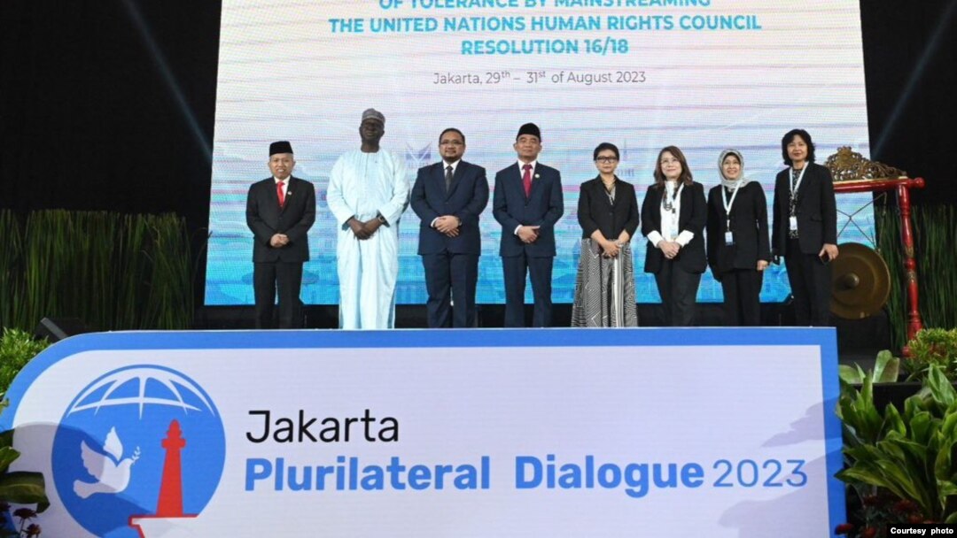 Pemerintah Indonesia menggelar “Jakarta Plurilateral Dialogue 2023” yang diharapkan menjadi praktik baik dalam menyampaikan budaya toleransi beragama (courtesy: Twitter/Menlu_RI). 