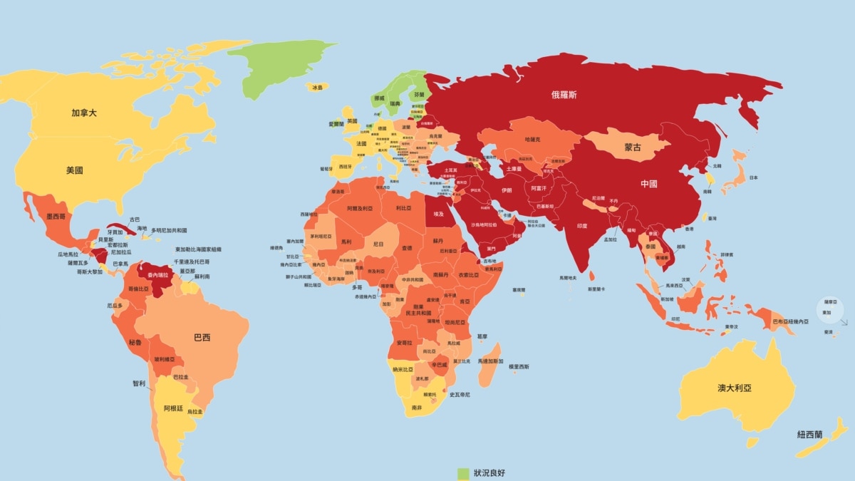 世界新闻自由指数出炉 香港排第140与索马里看齐 中国朝鲜垫底