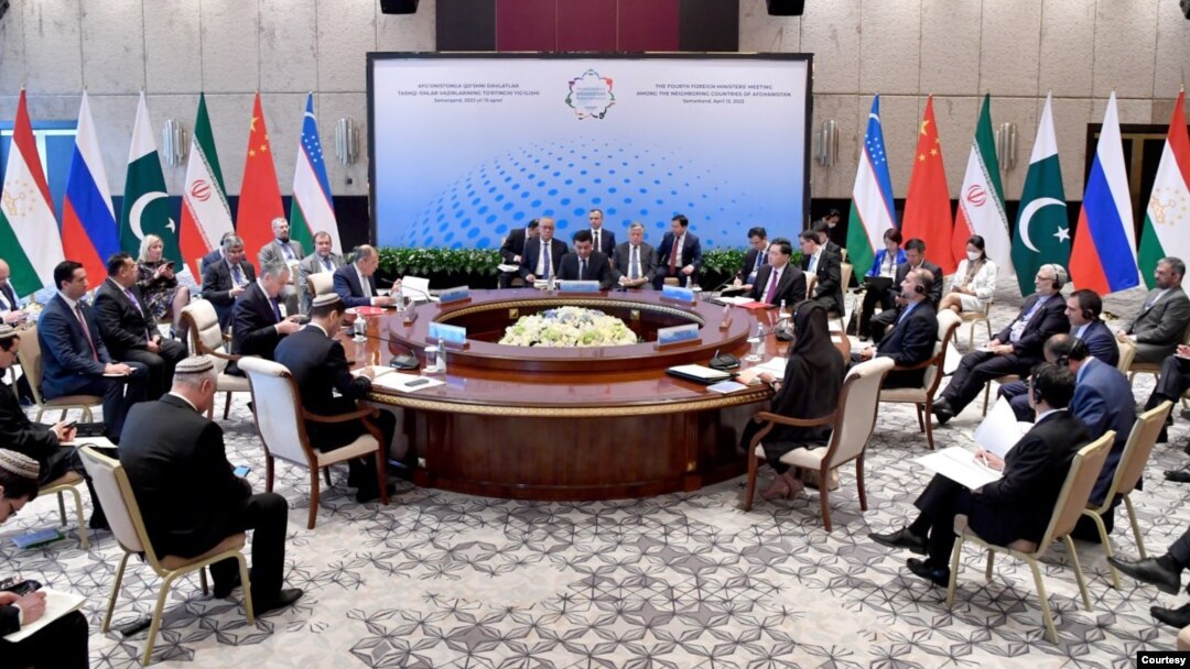 O'zbekiston, Turkmaniston, Tojikiston, Eron, Pokiston, Rossiya va Xitoy tashqi ishlar vazirlari 13-aprel kuni Samarqandda uchrashdi 