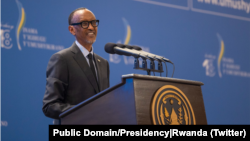Perezida Paul Kagame w'u Rwanda atangiza ku mugaragaro inama y'umushyikirano ya 18 i Kigali mu Rwanda taliki 27/2/2023. Photo: Twitter/ Presidency|Rwanda 