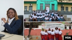 Montagem de fotos com a advogada Edinha Lima e as voluntárias da Associação São Tomé de Mulheres Juristas 