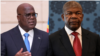 Félix Tshisekedi, Presidente da República Democrática do Congo (esq), e João Lourenço, Presidente de Angola