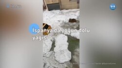 İspanya’da yoğun dolu yağışı 
