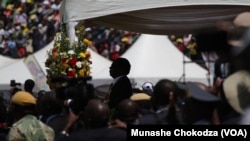 Zimbabwe President Emmerson Mnangagwa inaugurated in Harare on September 4, 2023. VOA/Munashe Chokodza