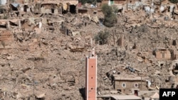A general view shows the damage and destruction in the village of Tiksit, south of Adassil, Morocco, Sept. 10, 2023, two days after a devastating 6.8-magnitude earthquake struck the country. 