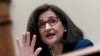 FILE - Columbia University President Minouche Shafik testifies before the House Committee on Education on Capitol Hill in Washington, April 17, 2024. 