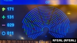 Glasanje u Parlamentarnoj skupštini Saveta Evrope o izveštaju u kojem se preporučuje prijem Kosova u Savet Evrope (Foto: RFE/RL)
