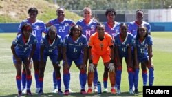 Seleksyon Nasyonal Ayiti nan faz eliminatwa Kou di Mond Feminen an nan Auckland, La Nouvel Zeland, 18 Fevriye 2023. 