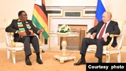 Umkhokheli wakwele Russia uMnu. Vladmir Putin loMongameli Emmerson Mnangagwa