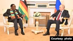 Umkhokheli wakwele Russia uMnu. Vladmir Putin loMongameli Emmerson Mnangagwa